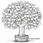 Detailed Lemon Tree Coloring Sheets for Adults 4