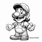 Detailed Luigi Coloring Pages for Adults 4
