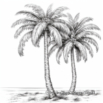 Detailed Palm Tree Coloring Pages for Adults 2