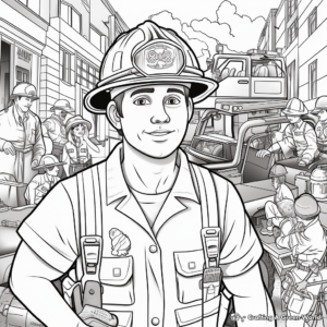Detailed Paramedic Scene Labor Day Coloring Pages 3