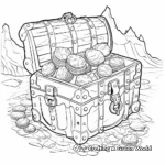 Detailed Pirate Map and Treasure Chest Coloring Pages 3