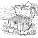 Detailed Pirate Map and Treasure Chest Coloring Pages 4