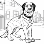 Detailed Police Rottweiler Coloring Pages for Adults 2