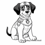 Detailed Police Rottweiler Coloring Pages for Adults 3