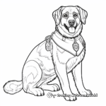 Detailed Police Rottweiler Coloring Pages for Adults 4
