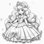 Detailed Princess Peach and Mario Coloring Pages 3