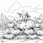 Detailed Pumpkin Harvest Coloring Pages 2