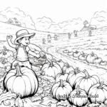 Detailed Pumpkin Harvest Coloring Pages 3