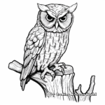 Detailed Screech Owl Coloring Pages 2