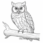 Detailed Screech Owl Coloring Pages 3