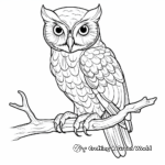 Detailed Screech Owl Coloring Pages 4