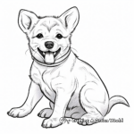 Detailed Shiba Inu Coloring Pages for Adults 1