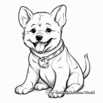 Detailed Shiba Inu Coloring Pages for Adults 3