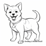 Detailed Shiba Inu Coloring Pages for Adults 4