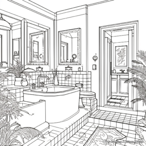 Detailed Shower Coloring Pages for Creatives 3