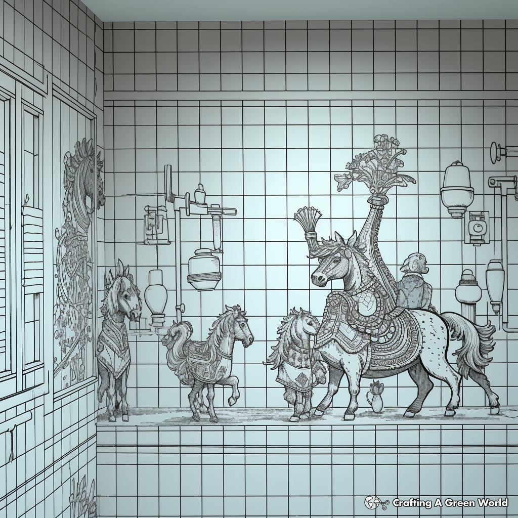 Detailed Shower Coloring Pages for Creatives 4