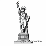 Detailed Statue of Liberty Coloring Pages for Adults 2
