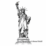 Detailed Statue of Liberty Coloring Pages for Adults 3