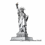 Detailed Statue of Liberty Coloring Pages for Adults 4