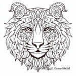 Detailed Tiger Face Coloring Pages for Adults 1