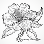 Detailed Tiger Lily Coloring Pages for Adults 2