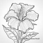 Detailed Tiger Lily Coloring Pages for Adults 4