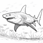Detailed Tiger Shark Anatomy Coloring Pages 1