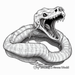 Detailed Titanoboa Anatomy Coloring Pages 1