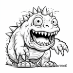 Dinosaur-Monster Hybrid Coloring Pages 3