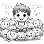 Diverse Types of Pumpkins in the Patch Coloring Pages 3