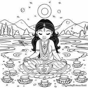 Diwali Folklore and Myths Coloring Pages 1