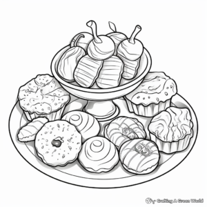 Diwali Sweets and Treats Coloring Pages 3