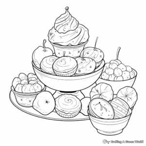 Diwali Sweets and Treats Coloring Pages 4