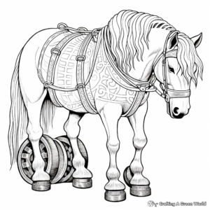 Draft Horse Mandala Coloring Pages: Hardworking Horses 2