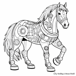 Draft Horse Mandala Coloring Pages: Hardworking Horses 4