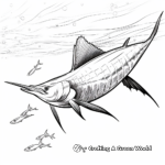 Dramatic White Marlin Coloring Pages 1