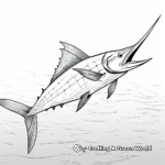 Dramatic White Marlin Coloring Pages 3
