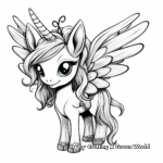 Dreamy Unicorn with Butterfly Wings Coloring Pages 1