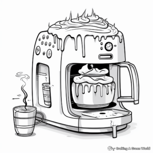 Drip Coffee Maker Coloring Pages for Adults 3