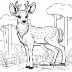 Dynamic Deer in the Forest Coloring Pages 1
