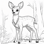 Dynamic Deer in the Forest Coloring Pages 2