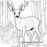 Dynamic Deer in the Forest Coloring Pages 3