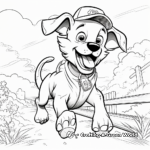 Dynamic Police Dog in Action Coloring Pages 2