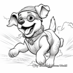 Dynamic Police Dog in Action Coloring Pages 3