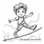 Dynamic Tightrope Walker Coloring Pages 1