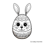 Easter Bunny in a Decorative Egg Coloring Pages 1
