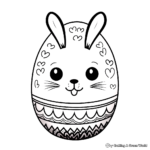Easter Bunny in a Decorative Egg Coloring Pages 3