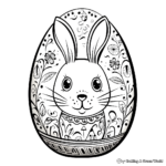 Easter Bunny in a Decorative Egg Coloring Pages 4