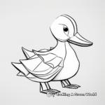 Easy Paper Duck Outline Coloring Pages for Beginners 2