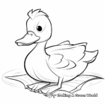 Easy Paper Duck Outline Coloring Pages for Beginners 3